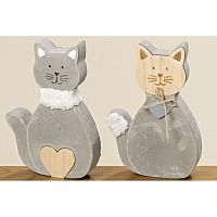 Sada 2 dekoratívnych betónových mačičiek Boltze Kitty