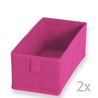 Sada 2 ružových textilných boxov JOCCA, 28 × 13 cm