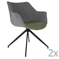 Sada 2 sivo-zelených stoličiek Zuiver Doulton