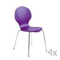 Sada 4 fialových jedálenských stoličiek Actona Marcus Dining Chair