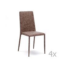 Sada 4 hnedých stoličiek Design Twist Dammam