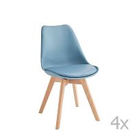 Sada 4 modrých stoličiek Design Twist Tom
