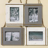 Sada 4 nástenných fotorámikov z jedľového dreva Boltze Lovro, na fotografiu 10 x 15 cm