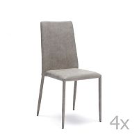 Sada 4 svetlosivých stoličiek Design Twist Dammam