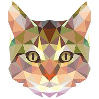 Samolepka Ambiance Origami Cat