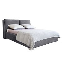 Sivá dvojlôžková posteľ Mazzini Beds Vicky, 180 × 200 cm