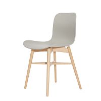 Sivá jedálenská stolička z masívneho bukového dreva NORR11 Langue Natural