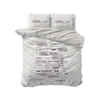 Sivé obliečky z mikroperkálu Sleeptime Lovely Things, 160 x 200 cm