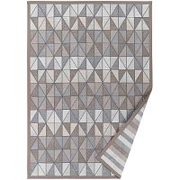 Sivo-béžový vzorovaný obojstranný koberec Narma Treski, 140 x 200 cm