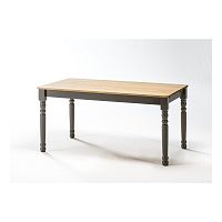 Sivý jedálenský stôl z borovicového dreva SOB Irelia