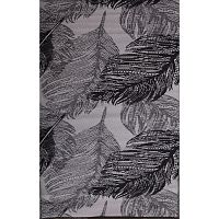Sivý obojstranný vonkajší koberec Green Decore Leaves, 90 × 150 cm