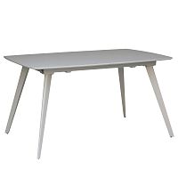 Sivý rozkladací jedálenský stôl sømcasa Tessa, 140 × 90 cm
