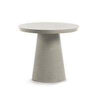 Sivý stolík La Forma Rhette, Ø 90 cm