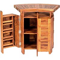 Skladací zahradný barový stolík z teakového dreva Massive Home Real
