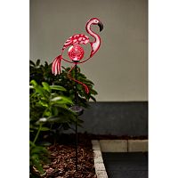 Solárna vonkajšia svetelná LED dekorácia Best Season Flamingo