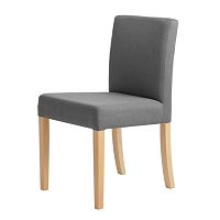 Stredne sivá stolička s prírodnými nohami Custom Form Wilton