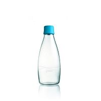 Svetlomodrá sklenená fľaša ReTap s doživotnou zárukou, 500 ml