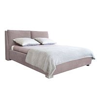 Svetloružová dvojlôžková posteľ Mazzini Beds Vicky, 140 × 200 cm