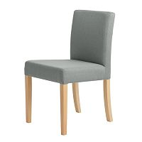 Svetlosivá stolička s prírodnými nohami Custom Form Wilton