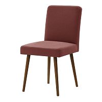 Tehlovočervená stolička s tmavohnedými nohami Ted Lapidus Maison Fragrance