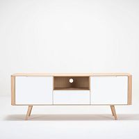 Televízny stolík z dubového dreva Gazzda Ena Two, 160 x 42 x 60 cm