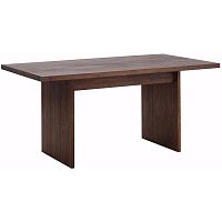 Tmavohnedý jedálenský stôl z masívneho akáciového dreva Støraa Lai, 90 x 160 cm