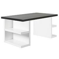 Tmavohnedý pracovný stôl TemaHome Multi, 160 cm