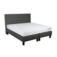 Tmavosivá boxspring posteľ Revor Domino, 200 × 140 cm
