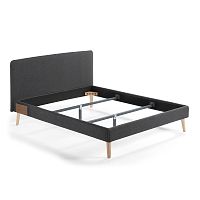Tmavosivá dvojlôžková posteľ La Forma Lydia, 200 × 160 cm