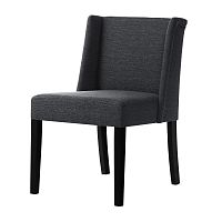 Tmavosivá stolička s čiernymi nohami Ted Lapidus Maison Zeste