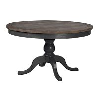 Tmavosivý okrúhly drevený jedálenský stôl Folke Nottingham, ⌀ 130 cm