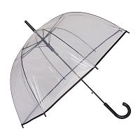 Transparentný dáždnik s čiernym lemom Liner