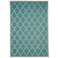Tyrkysový vysokoodolný koberec Webtappeti Intreccio Turquoise, 135 x 190 cm