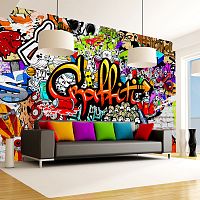 Veľkoformátová tapeta Artgeist Colourful Graffiti, 350 × 245 cm