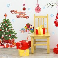 Vianočné samolepky Fanastick Santa, Balls and Tree