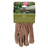 Záhradnícke kožené rukavice s olivovým lemom Esschert Design Spelter