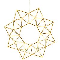 Závesná svietiaca LED dekorácia Best Season Polygon Brass