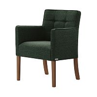 Zelená stolička s tmavohnedými nohami Ted Lapidus Maison Freesia