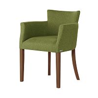 Zelená stolička s tmavohnedými nohami Ted Lapidus Maison Santal