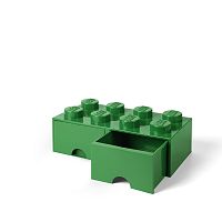 Zelený úložný box s 2 zásuvkami LEGO®