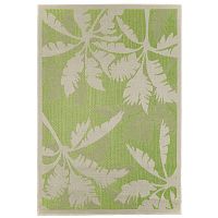 Zelený vysokoodolný koberec Webtappeti Palms Green, 135 x 190 cm