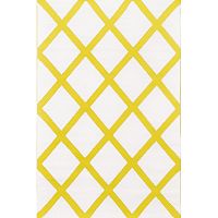 Žlto-biely obojstranný vonkajší koberec Green Decore Hour, 120 × 180 cm