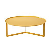 Žltý konferenčný stolík MEME Design Round, Ø 95 cm