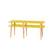 Žltý konferenčný stolík Ragaba Mugo, dĺžka 119 cm