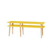 Žltý konferenčný stolík Ragaba Mugo, dĺžka 139 cm