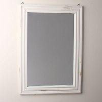 Zrkadlo v bielom drevenom ráme, 56 x 76 cm