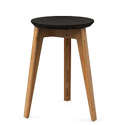 Bambusová stolička s čiernym sedadlom z bukového dreva We Do Wood Button
