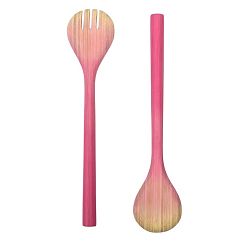 Bambusový šalátový príbor Pink Bamboo