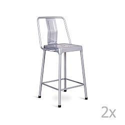 Barová stolička v striebornej farbe Design Twist Magoye