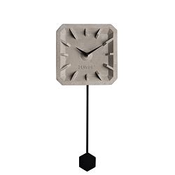 Betónové nástenné hodiny s čiernymi detailmi Zuiver Tiktak